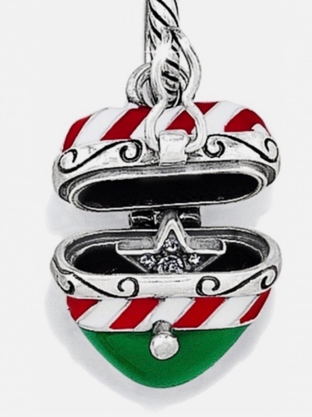 Brighton Christmas Candy cane Heart Retired New